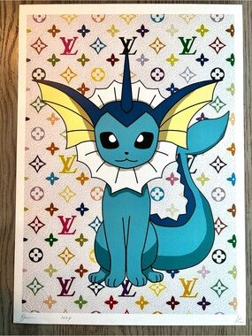DEATH NYC Vaporeon Murakami Art Print